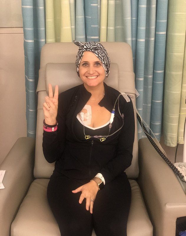 winship breast cancer patient alexandra getting chemo